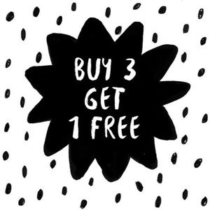 Buy 3 items get 1 free. Must bundle.